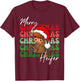 Merry Christmas Heifers Christmas Cow Xmas Farm Animals T-Shirt - T-Shirt | Maroon