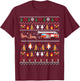Firefighter Ugly Christmas Sweater, Fireman Fire Firefighter T-Shirt - T-Shirt | Maroon