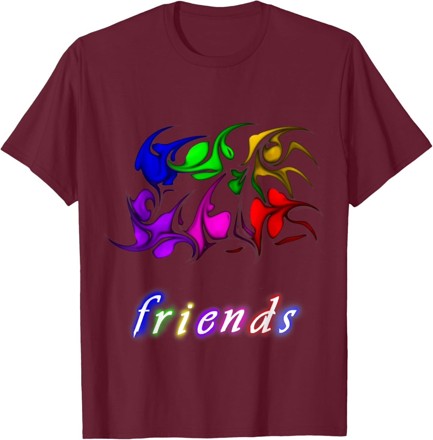 F.r.i.e.n.d.s T-Shirt - T-Shirt | Maroon