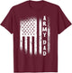 Army Dad USA Flag US Military Fathers Day T-Shirt - T-Shirt | Maroon
