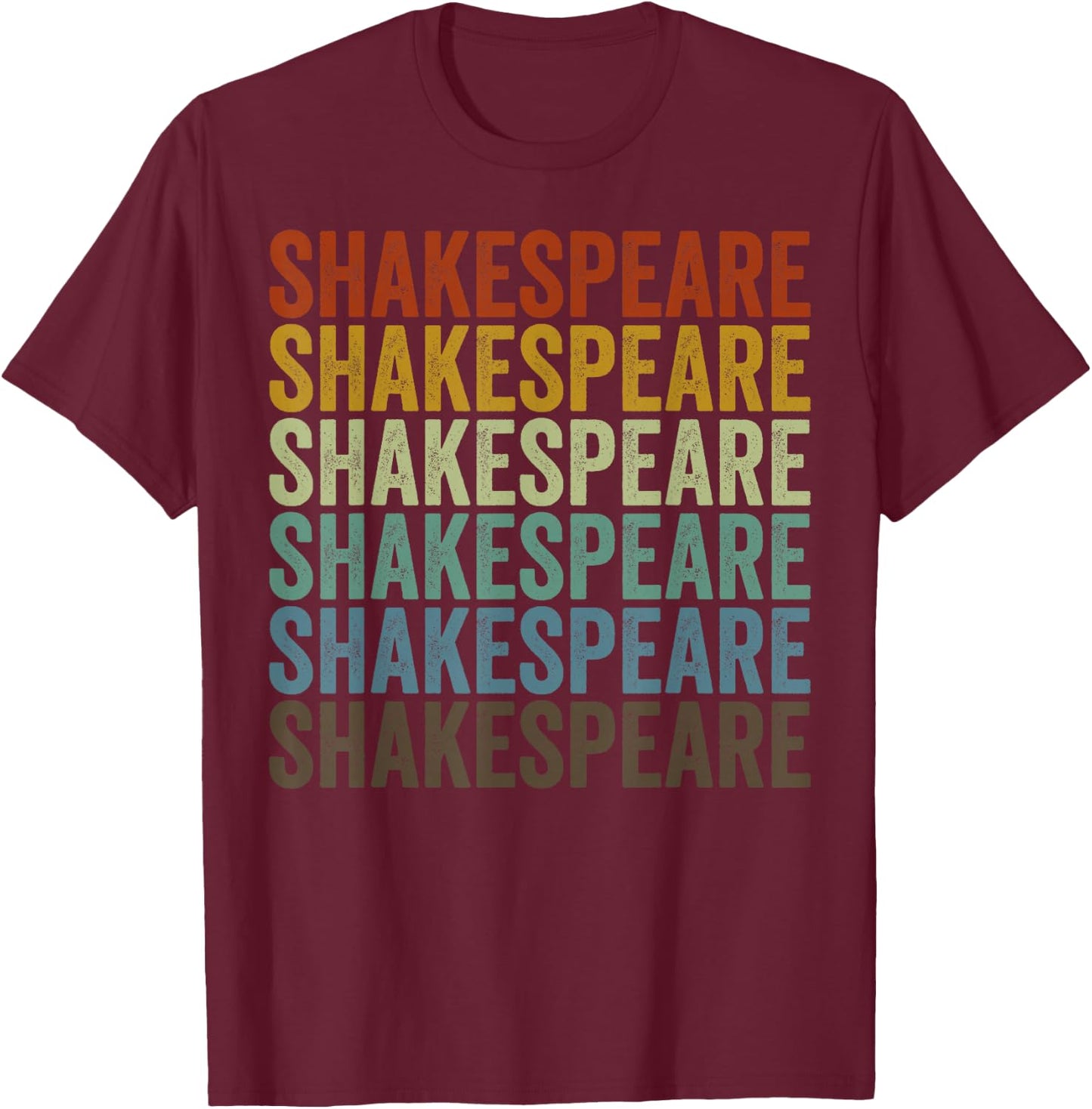 Shakespeare Retro T-Shirt - T-Shirt | Maroon