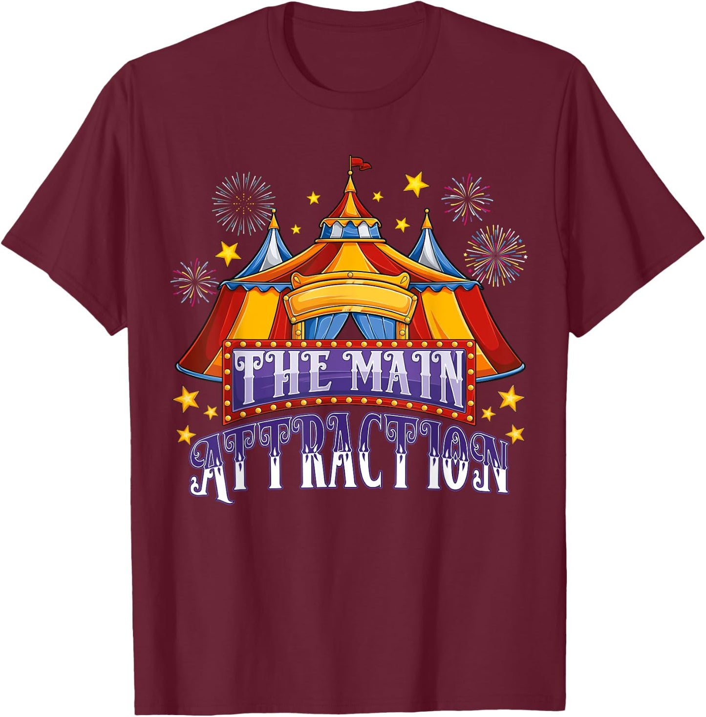 Kids Circus Attraction Carnival birthday Party boys girls T-Shirt - T-Shirt | Maroon