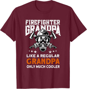 Firefighter Grandpa - Firemen Fireman Firefighter T-Shirt - T-Shirt | Maroon