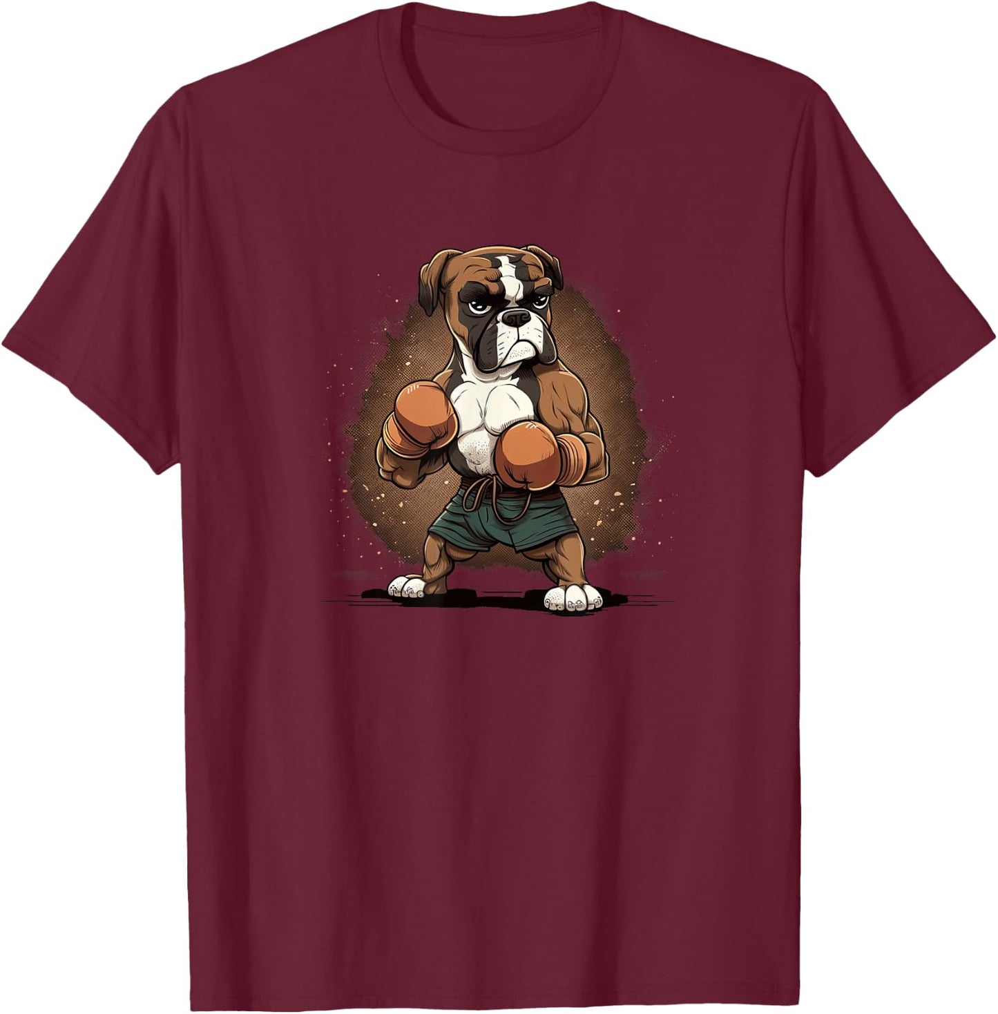 Funny Dog Boxer T-Shirt - T-Shirt | Maroon