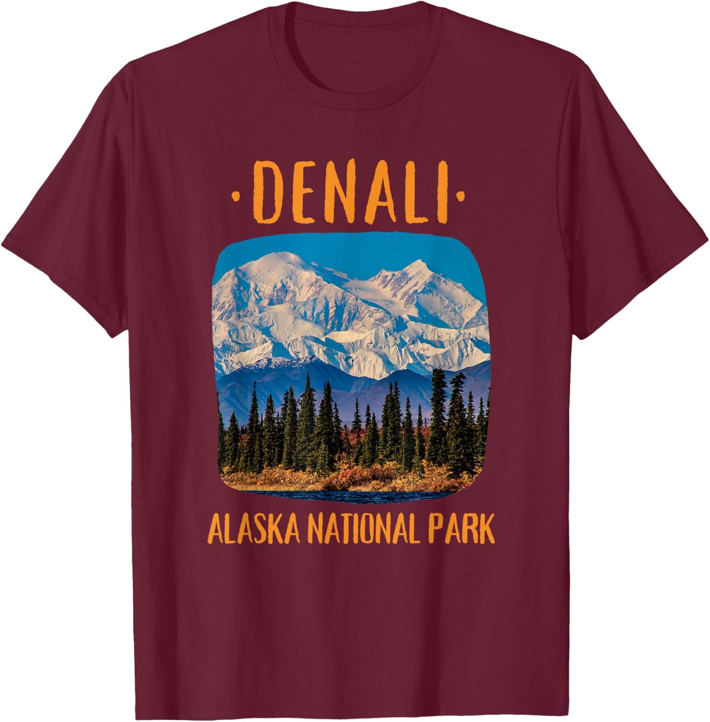 Denali National Park T-Shirt - T-Shirt | Maroon