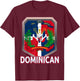 Coat of Arms Republica Dominicana & Dominican Flag Outfit T-Shirt - T-Shirt | Maroon