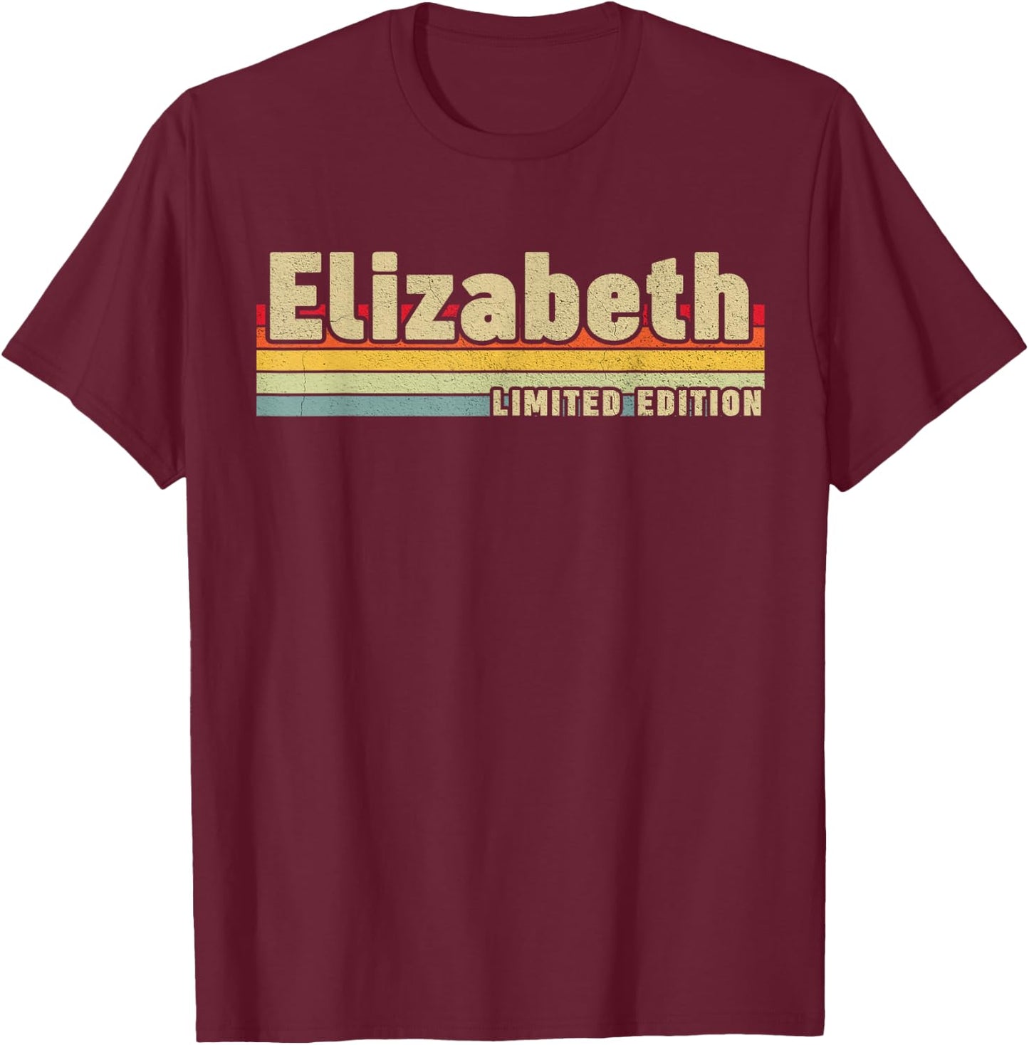 Elizabeth Gift Name Personalized Birthday Funny Christmas T-Shirt - T-Shirt | Maroon