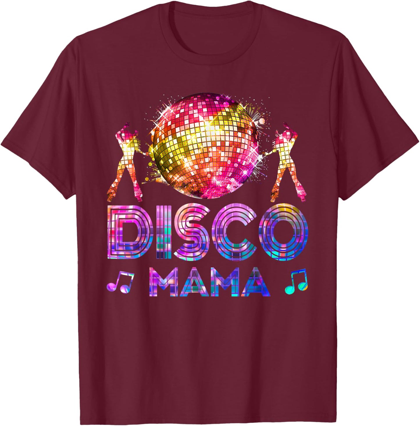 Disco Mama 70's Themed Disco Queen Vintage Seventies Costume T-Shirt - T-Shirt | Maroon