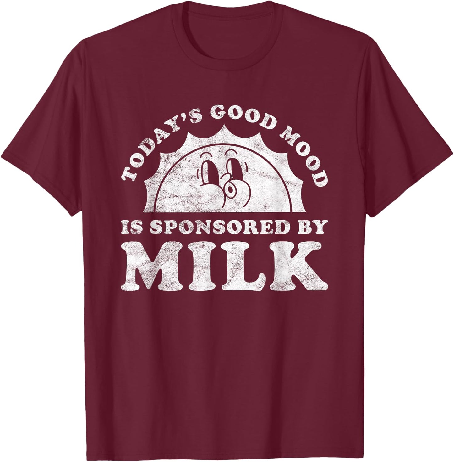 Funny Cute Retro Vintage Milk or Dairy Farmer T-Shirt - T-Shirt | Maroon