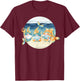 Cute Beach Mermaid Gnomes Women's Graphic T-Shirt - T-Shirt | Maroon