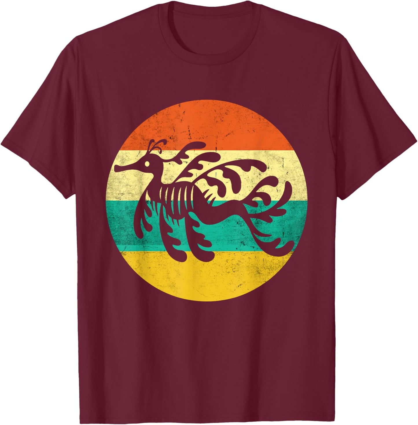 Love Leafy Seadragon Lover Vintage Leafy Sea Dragon T-Shirt - T-Shirt | Maroon