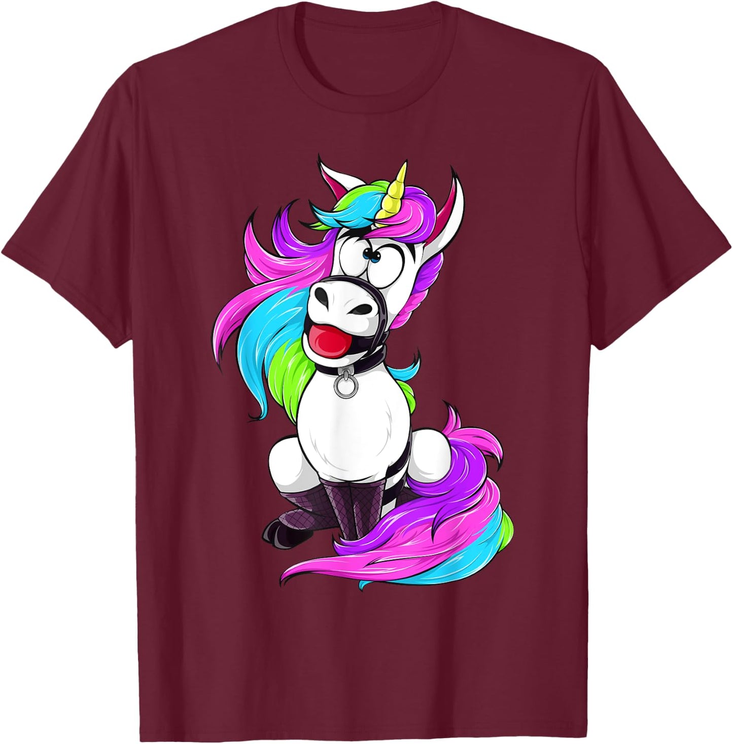 BDSM Unicorn | Bondage Shivari Humor T-Shirt - T-Shirt | Maroon