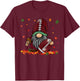 Gnome Football Season Thanksgiving Fall Leaves Autumn T-Shirt - T-Shirt | Maroon