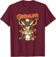 Gremlins Halloween Gizmo Candy Change Crunch T-Shirt - T-Shirt | Maroon