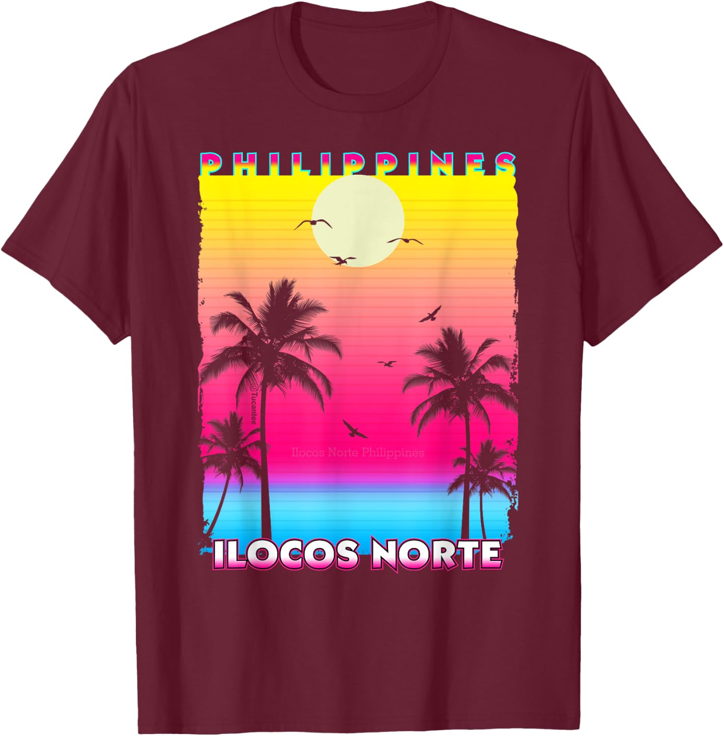 Ilocos Norte Philippines ilocano 90ss Vacations Filipino T-Shirt - T-Shirt | Maroon