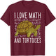 I Love Math And Tortoises Funny Kids School Turtle T-Shirt - T-Shirt | Maroon