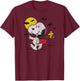 Peanuts - Vampire Snoopy and Woodstock T-Shirt - T-Shirt | Maroon