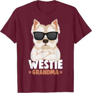 Westie Grandma West Highland White Terrier Dog Women T-Shirt - T-Shirt | Maroon