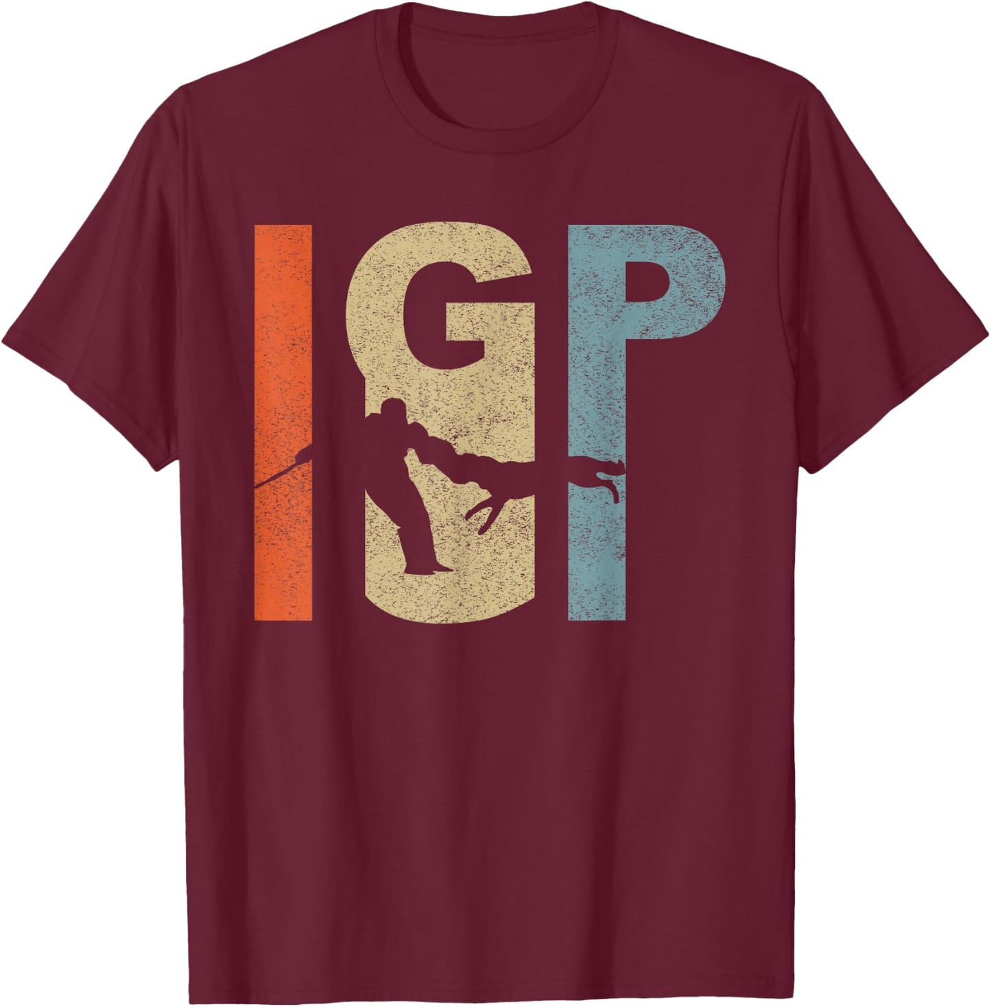 IGP Dog Protection Service IPO Training T-Shirt - T-Shirt | Maroon