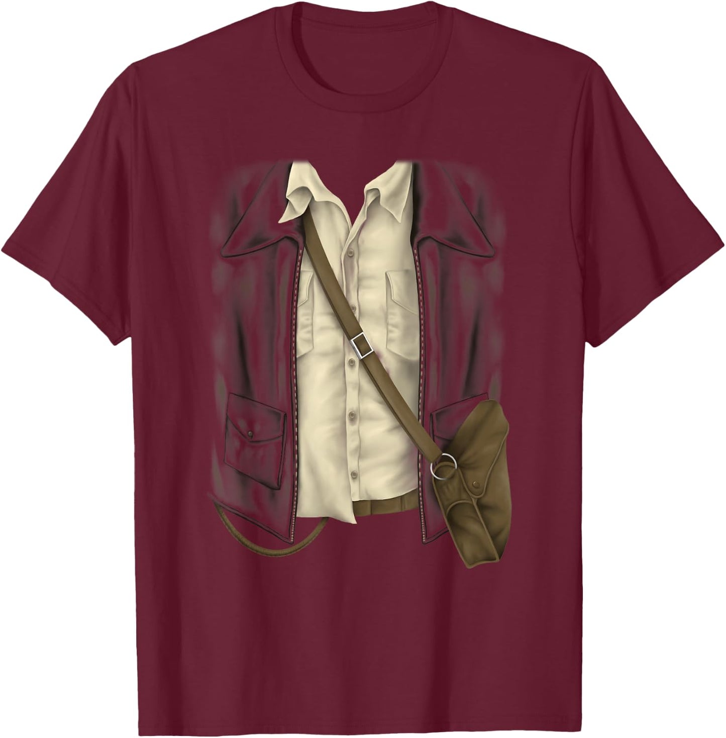 Indiana Jones Raiders of The Lost Ark Halloween Costume T-Shirt - T-Shirt | Maroon