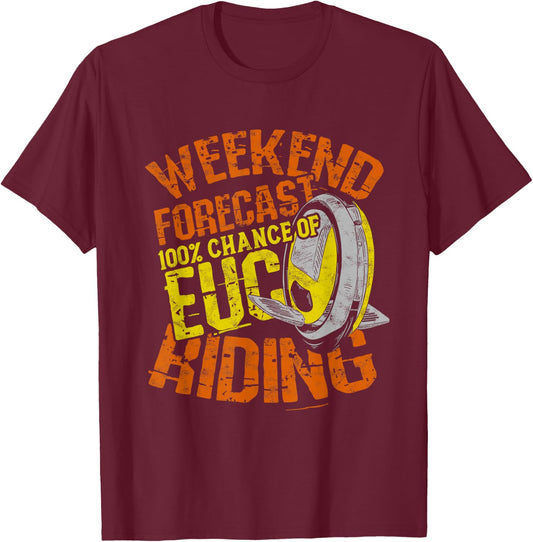 Electric Unicycle EUC Monowheel Electric Unicycle T-Shirt - T-Shirt | Maroon