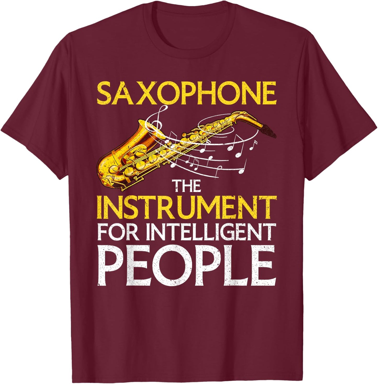 Cool Saxophone Art Women Kids Sax Saxophone Player T-Shirt - T-Shirt | Maroon