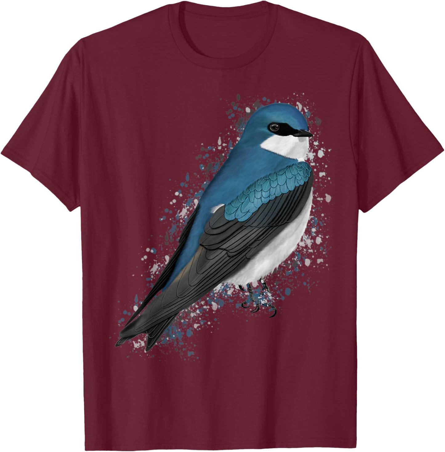 Tree Swallow Bird Birder Birdlover Birdwatcher Animal T-Shirt - T-Shirt | Maroon