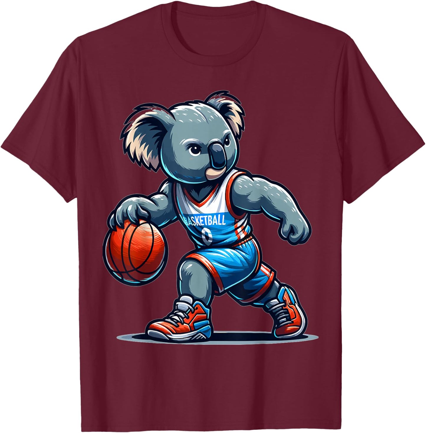 Basketball Koala Bear for Koala Bear lovers and Koala Bear T-Shirt - T-Shirt | Maroon