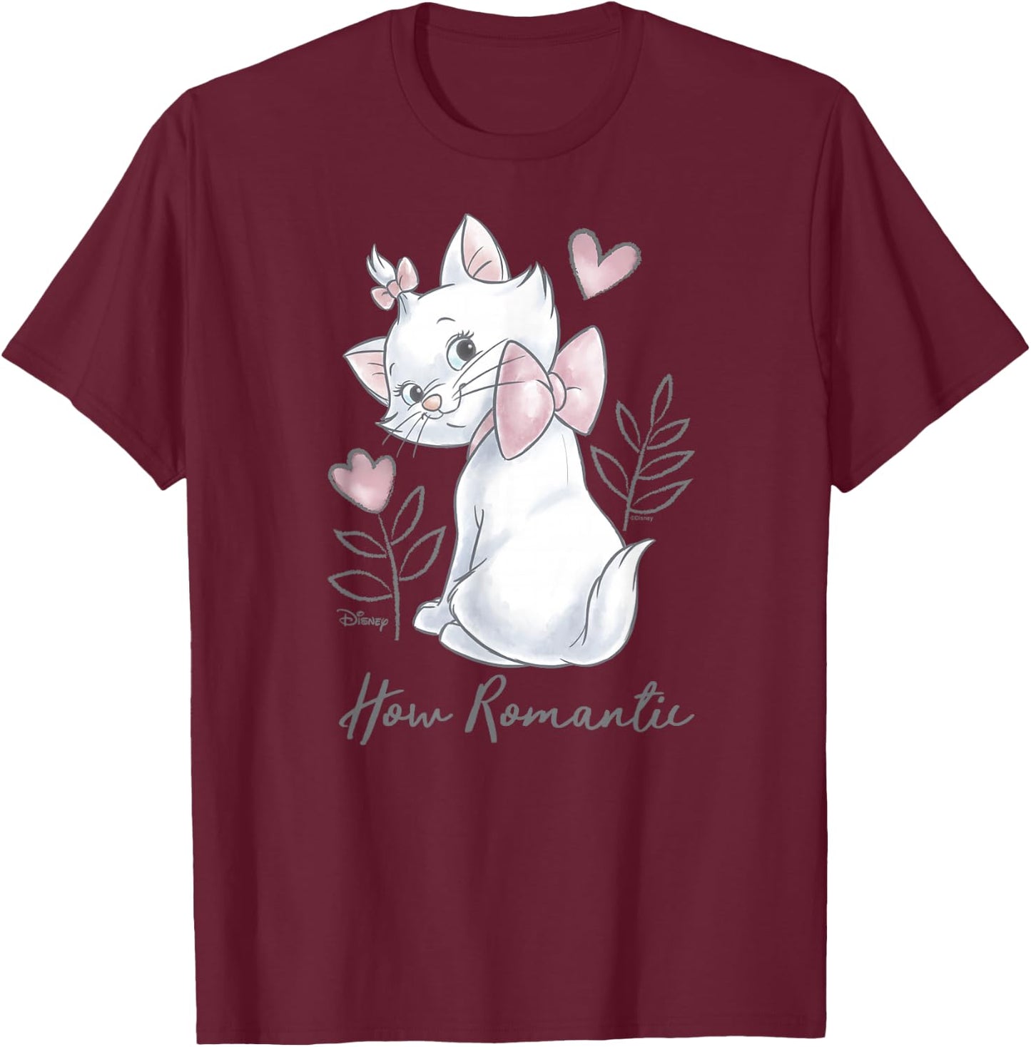 The Aristocats - How Romantic Marie T-Shirt - T-Shirt | Maroon