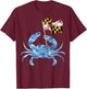 Maryland Blue Crab Flag of Maryland Family Vacation Camping T-Shirt - T-Shirt | Maroon