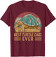Sea Turtle Tortoise Dad Retro Vintage Best Turtle Dad Ever T-Shirt - T-Shirt | Maroon