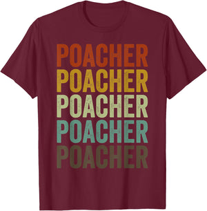 Poacher Fish Retro T-Shirt - T-Shirt | Maroon