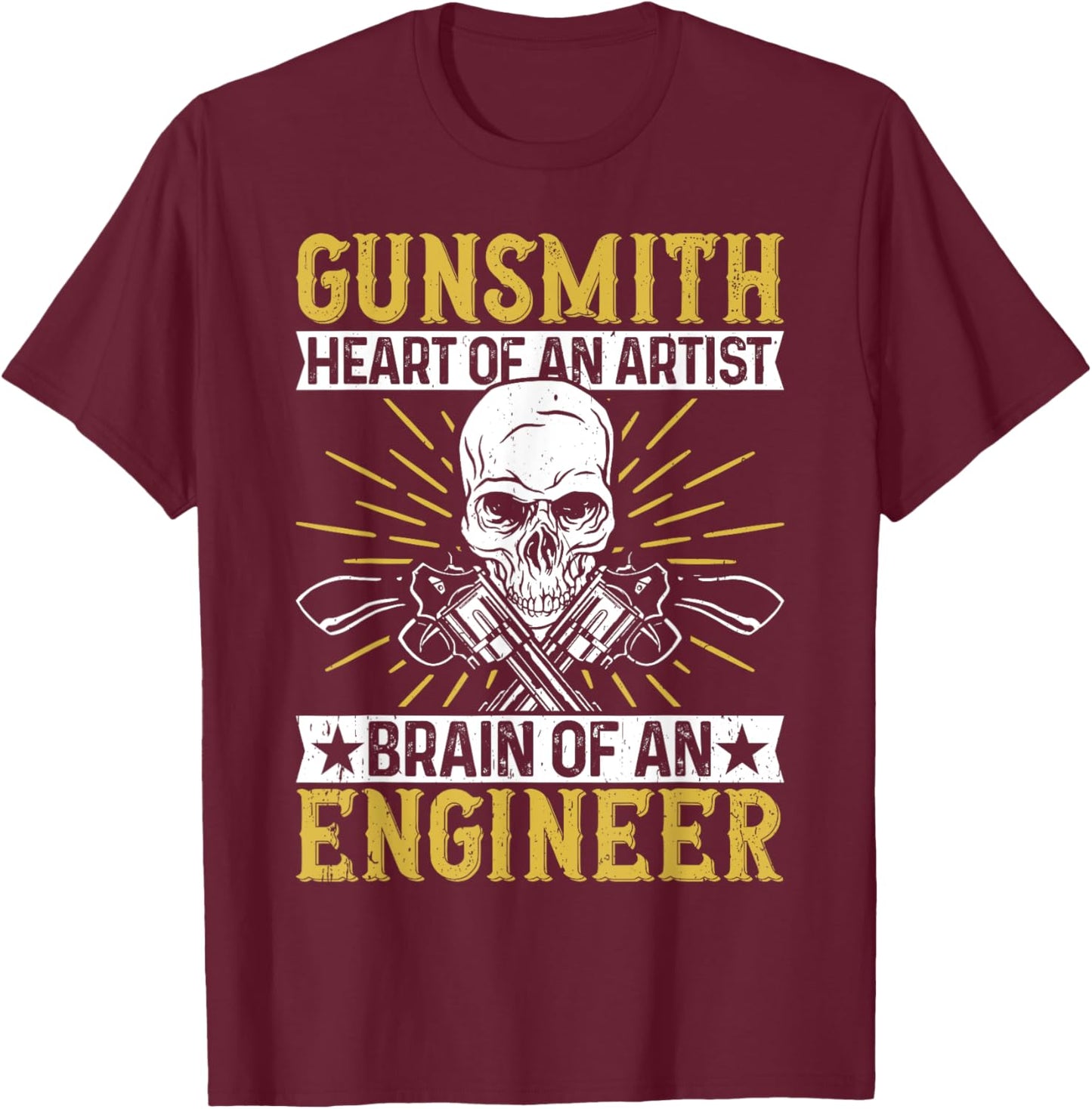 Funny Gunsmithing Firearms & Guns Lover Gunsmith T-Shirt - T-Shirt | Maroon