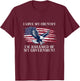 I Love My Country, I'm Ashamed of My Government T-Shirt - T-Shirt | Maroon