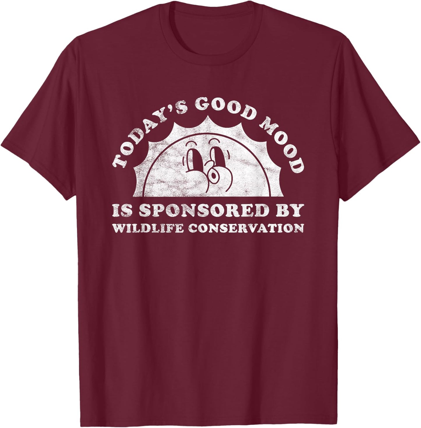 Funny Cute Retro Wildlife Conservation Animal Conservation T-Shirt - T-Shirt | Maroon