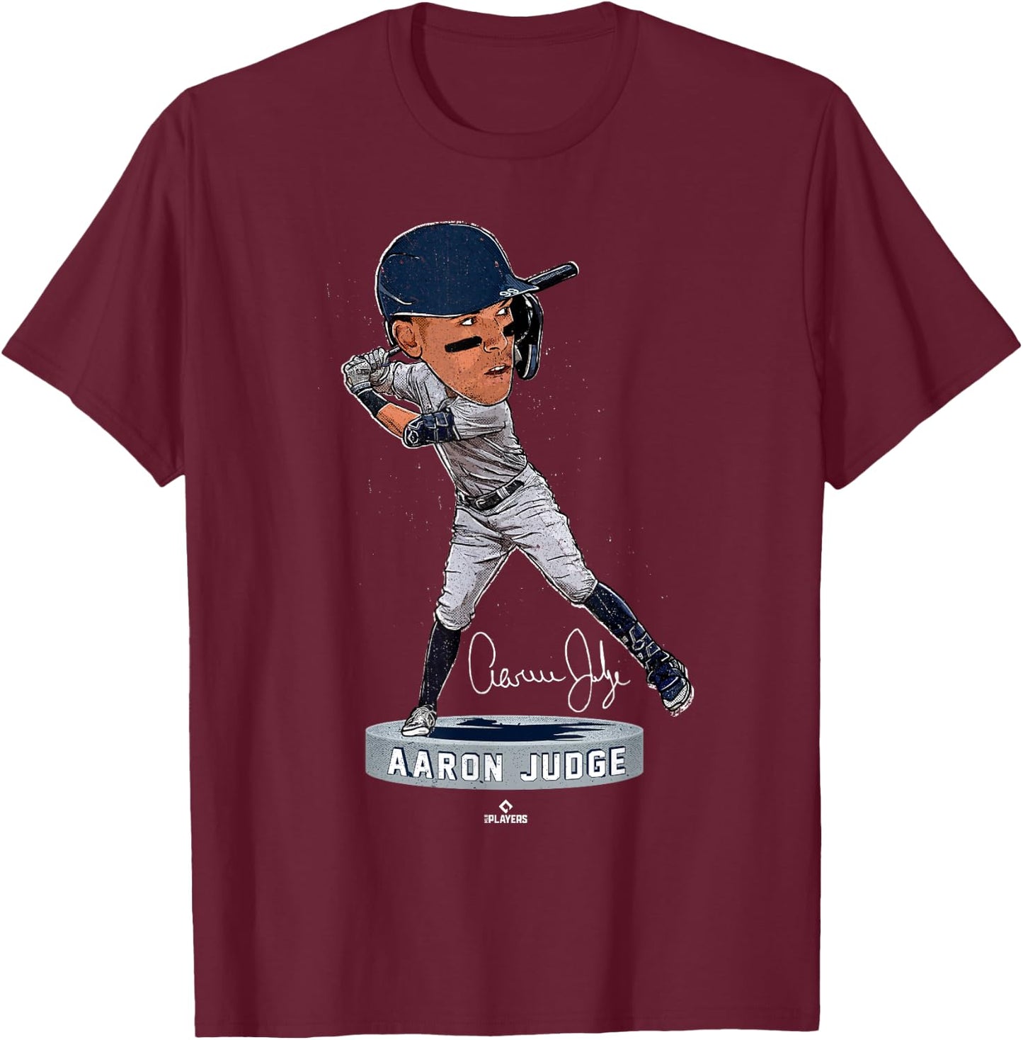 Bobblehead Aaron Judge New York MLBPA T-Shirt - T-Shirt | Maroon
