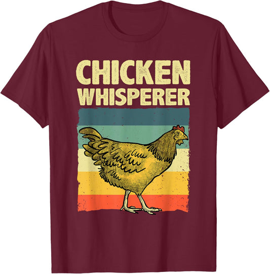 Cute Chicken Whisperer Women Chicken Farmer Lover T-Shirt - T-Shirt | Maroon