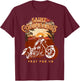 St Columbanus Catholic Patron Saint of Motorcycles Biker T-Shirt - T-Shirt | Maroon