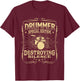 Drummer Special Edition Destroying Silence - Drumming Lover T-Shirt - T-Shirt | Maroon