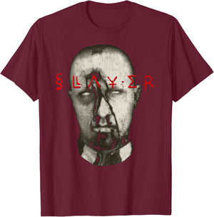 Slayer – Soldier Head T-Shirt - T-Shirt | Maroon