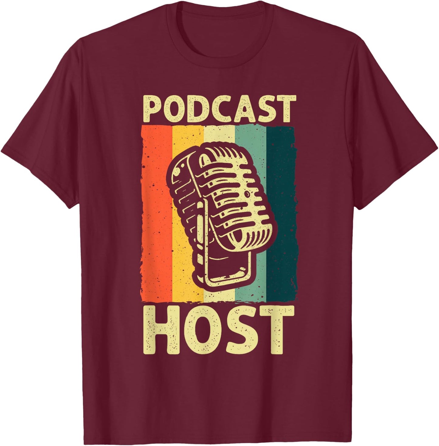 Cool Podcast Design Women Podcaster Hosting Channel T-Shirt - T-Shirt | Maroon