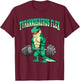 Bodybuilding Fitness Tyrannosaurus Flex Dinosaur Dino T-Rex T-Shirt - T-Shirt | Maroon
