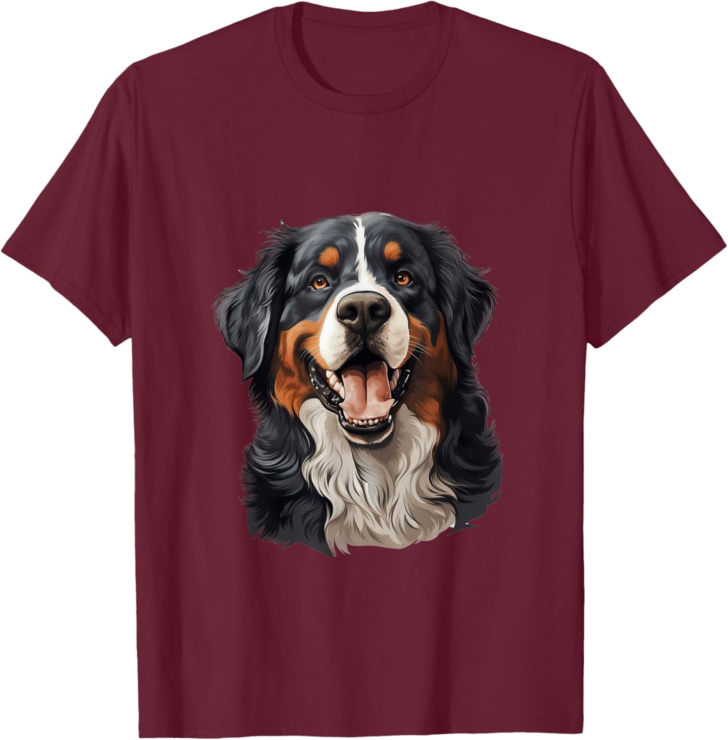 Bernese Mountain Dog T-Shirt - T-Shirt | Maroon