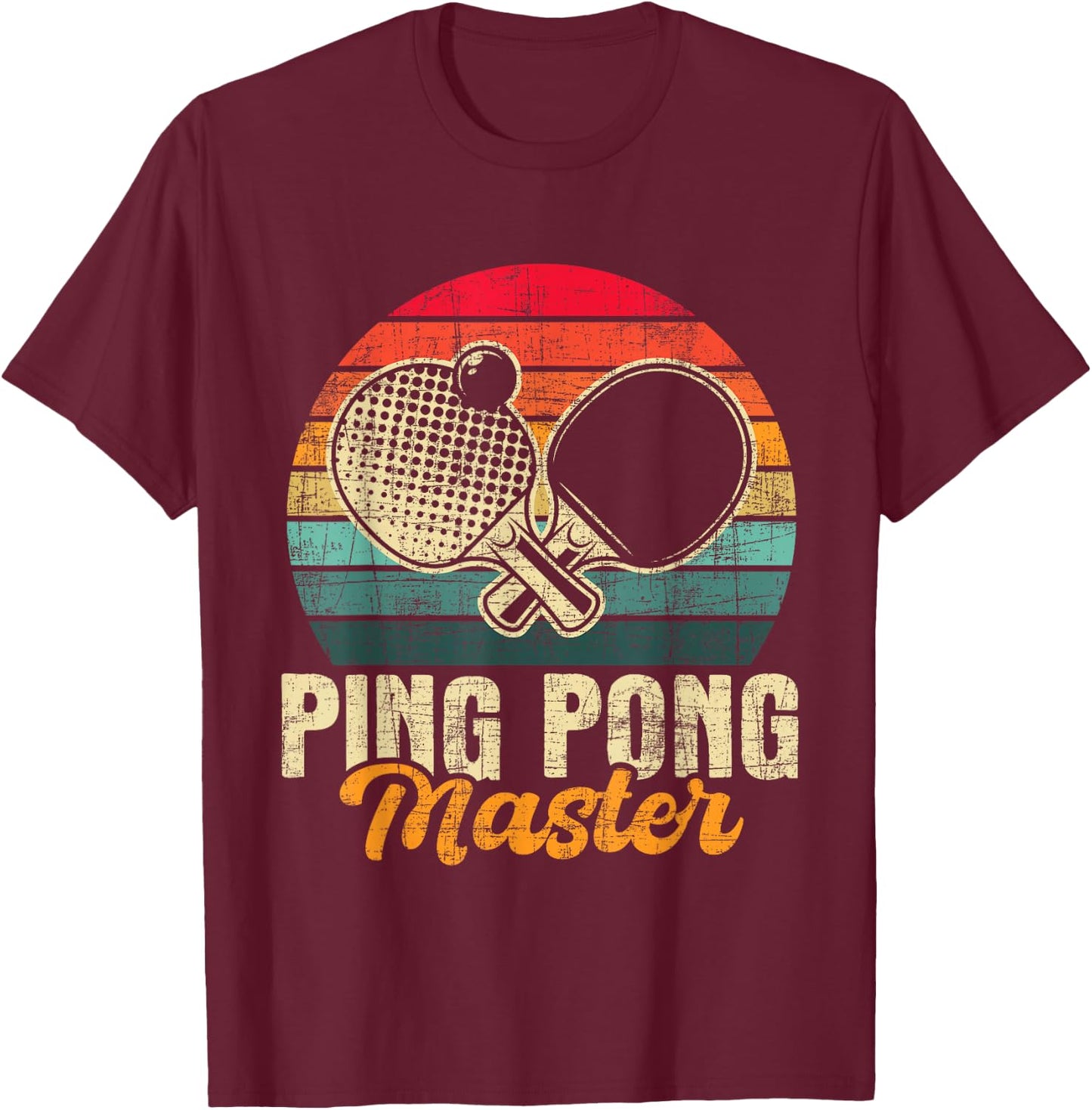 Ping Pong Master - Table Tennis Player Sports Tournament T-Shirt - T-Shirt | Maroon
