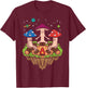 Hippie Mushrooms Camping Funny Psychedelic Camper Men Women T-Shirt - T-Shirt | Maroon