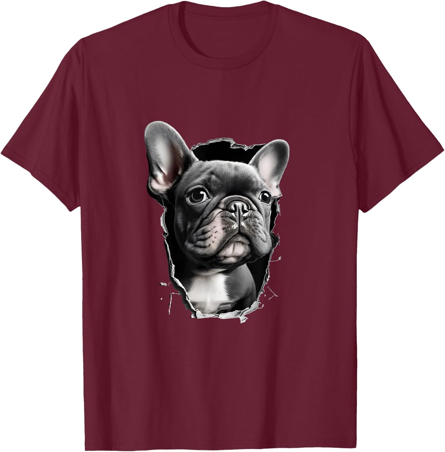 French Bulldog Kids Clothes Frenchie Dad Mom T-Shirt - T-Shirt | Maroon