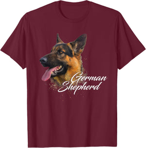 German Shepherd - Canine Pet Breeder Puppy Lover Dog Trainer T-Shirt - T-Shirt | Maroon