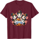 Pilgrim Mice's Thanksgiving Banquet autumn T-Shirt - T-Shirt | Maroon