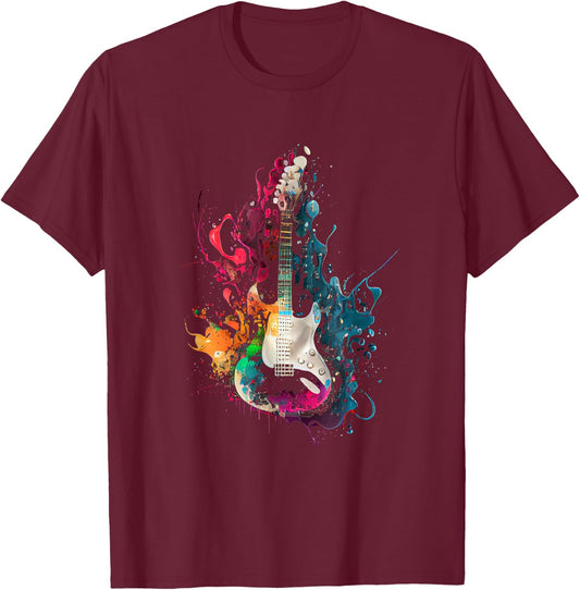 Guitars Musicians Guitarists T-Shirt - T-Shirt | Maroon