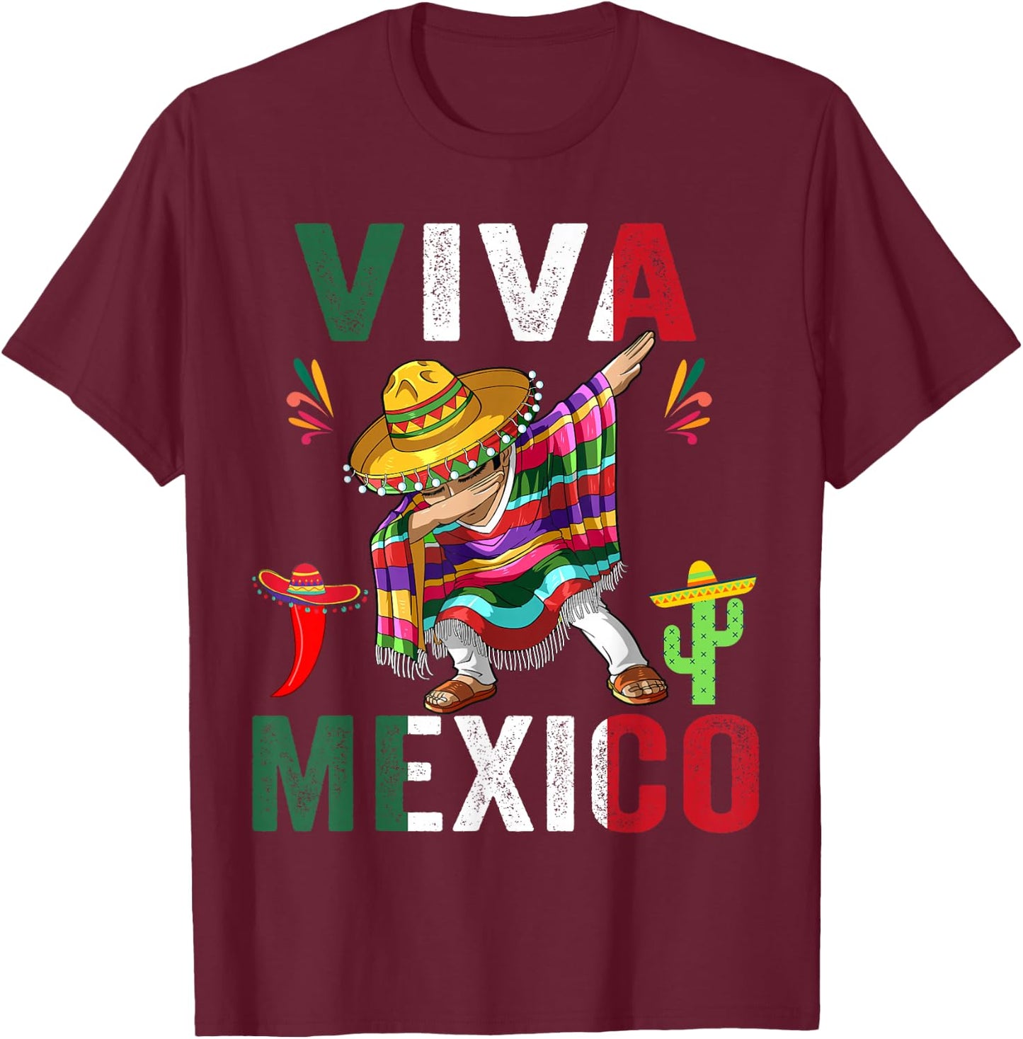 Butterfly Flag Mexico Independence Day Mexican Men Women Kid T-Shirt - T-Shirt | Maroon
